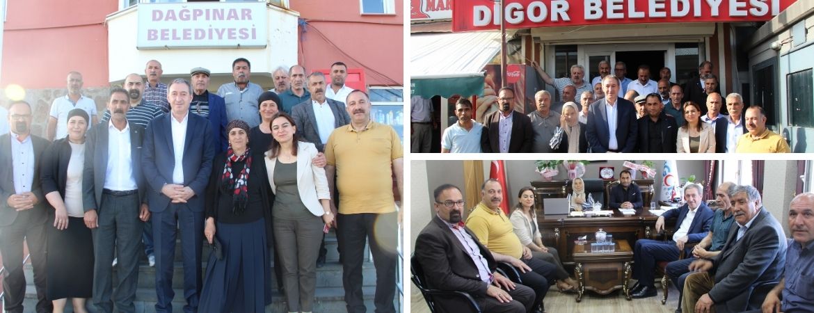 Bakırhan Kağızman, Dağpınar ve Digor Belediyelerini ziyaret etti