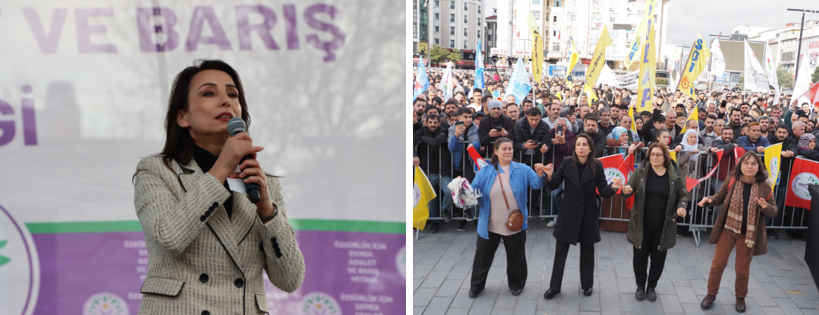 Özgürlük İçin Barış Mitingimiz: Öcalan diyor ki barışı Ankara, İstanbul ve Amed’de konuşmalıyız