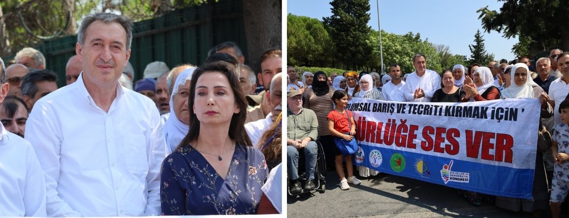 Eş Genel Başkanlarımız Özgürlüğe ses ver eyleminde: Cezaevlerinin kapılarının açılması tecridin kırılması demektir