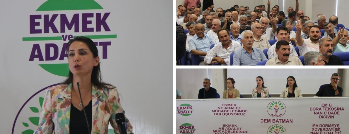 Hatimoğulları Batman’da işçilerle buluştu: Ekmek olmazsa adalet olmaz, adalet olmazsa ekmek olmaz