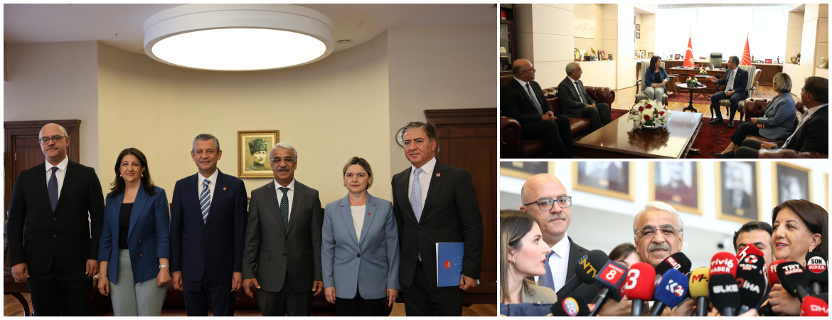 İmralı Heyeti CHP’yi ziyaret etti: Barışı adalet ve toplumsal bütünleşme üzerine kurmaya yönelik çabalarımızı en yoğun şekilde sürdüreceğiz