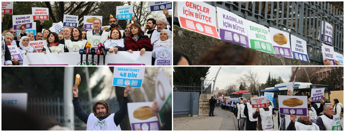 Türkiye’nin dört bir yanından “Ekmek ve Barış İçin Bütçe” şiarıyla Meclis’e yürüdük