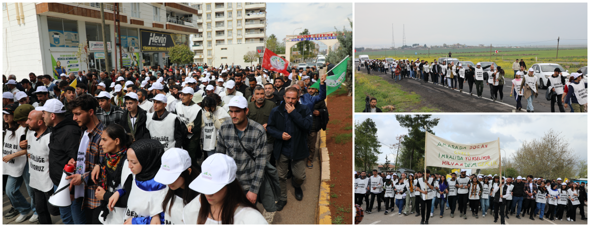 Gençlik Meclisimizin Amed’den Amara’ya başlattığı yürüyüş ikinci gününde