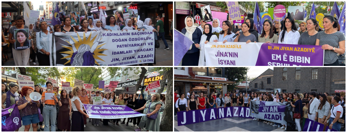 Jîna Emînî’nin katledilişinin yıldönümünde kadınlar alanlardaydı: "Jin Jiyan Azadî"yi manifestomuz yapacağız