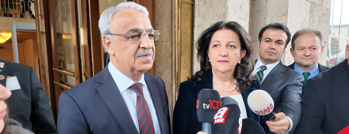 DEM Parti İmralı Heyeti Cumhurbaşkanı ile görüşme öncesinde açıklama yaptı