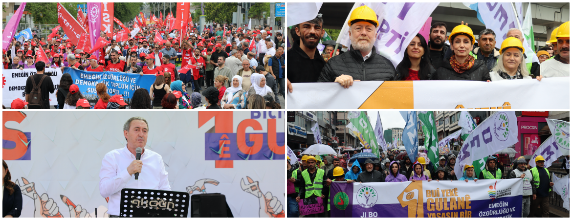 Eş Genel Başkanlarımız 1 Mayıs’a katıldı: Umudu, çözümü ve barışı büyütmek boynumuzun borcudur