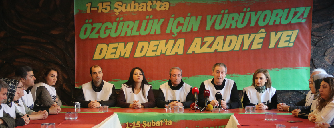 Özgürlük Yürüyüşü iki koldan başladı: Kürt sorunu diyalog ve müzakere ile çözülmelidir