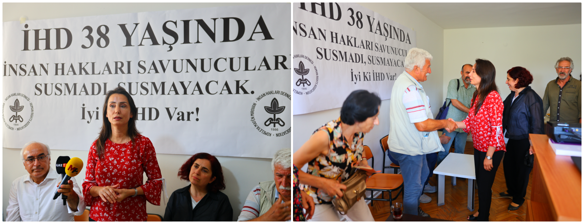 Hatimoğulları İHD’nin 38. kuruluş yıldönümü için yapılan etkinliğe katıldı