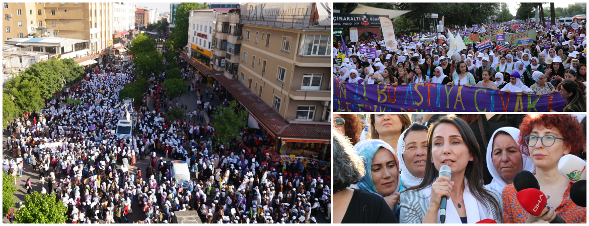 Kadınlar toplumsal barış ve demokratik çözüme destek için Diyarbakır'da toplandı: Bizsiz olmaz, barışın parçası olacağız