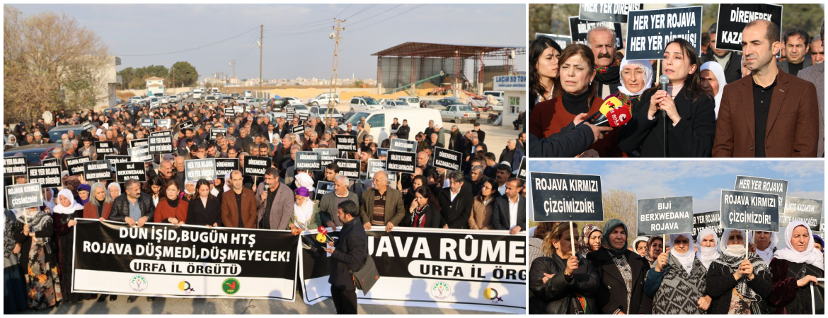 Kuzey ve Doğu Suriye'ye yönelik saldırılara karşı Suruç’taydık: Halklar IŞİD’i nasıl yendiyse bugünkü saldırıları da bertaraf edecektir