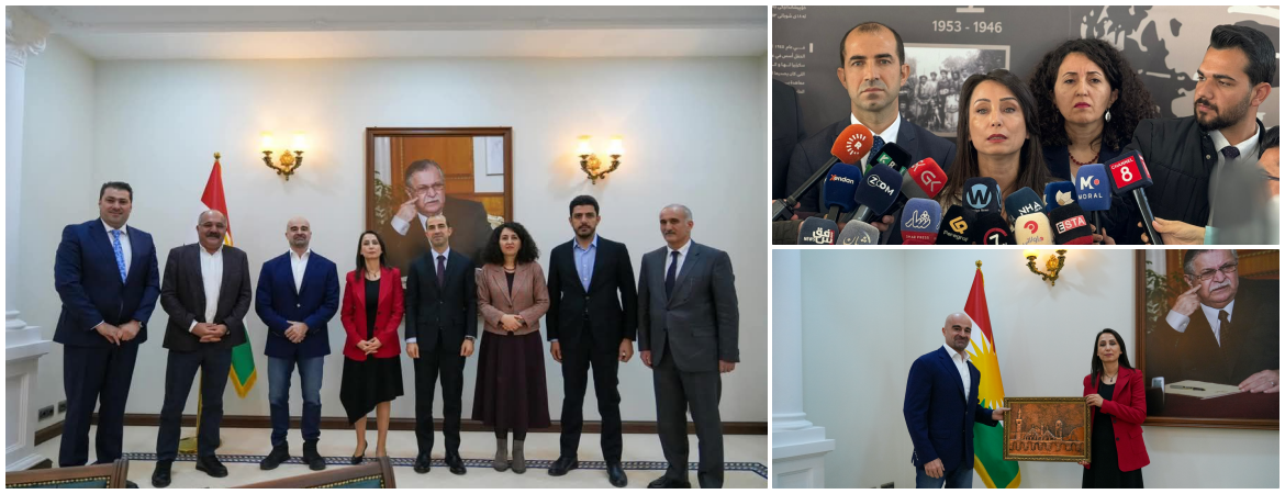 Hatimoğulları and Bayındır met with Bafil Celal Talabani in Hewlêr