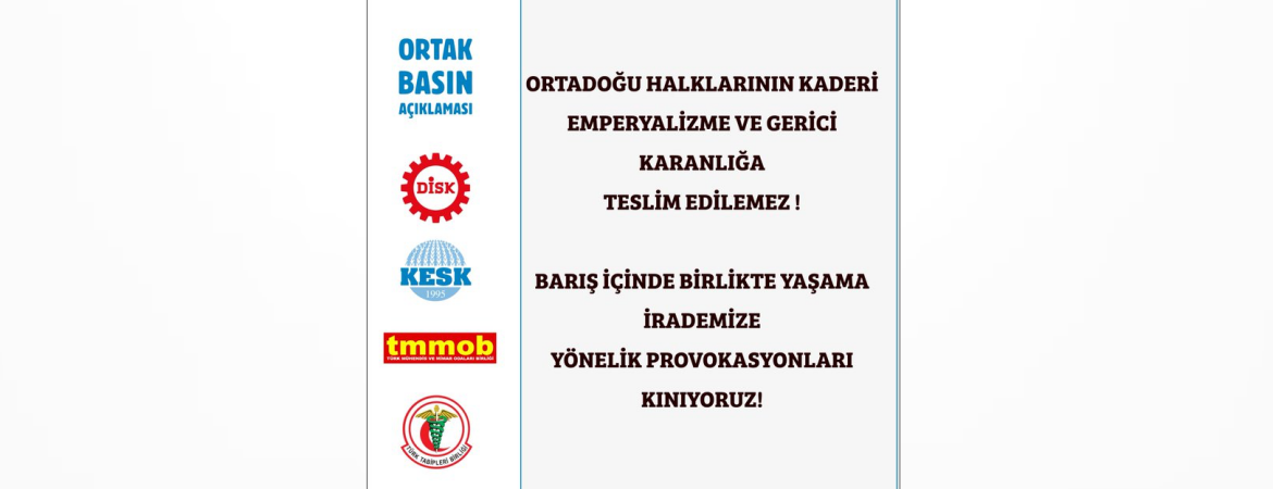 Ortadoğu halklarının kaderi emperyalizme ve gerici karanlığa teslim edilemez!