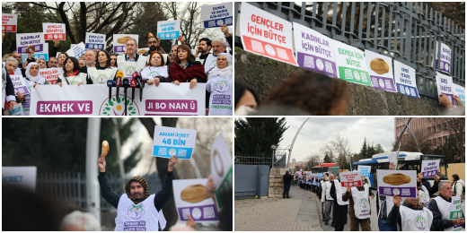 Türkiye’nin dört bir yanından “Ekmek ve Barış İçin Bütçe” şiarıyla Meclis’e yürüdük