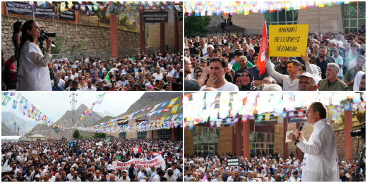 On binler irade gaspına karşı Hakkari’de: Belediyeyi halkın evi yapıncaya kadar mücadelemiz devam edecek