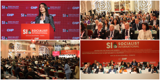 Hatimoğulları Sosyalist Enternasyonal’de konuştu: Barış mücadelesini dünya ölçeğinde birlikte örgütlemeyi teklif ediyoruz